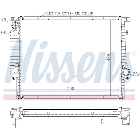 Nissen Nissens Radiator, 60759A 60759A
